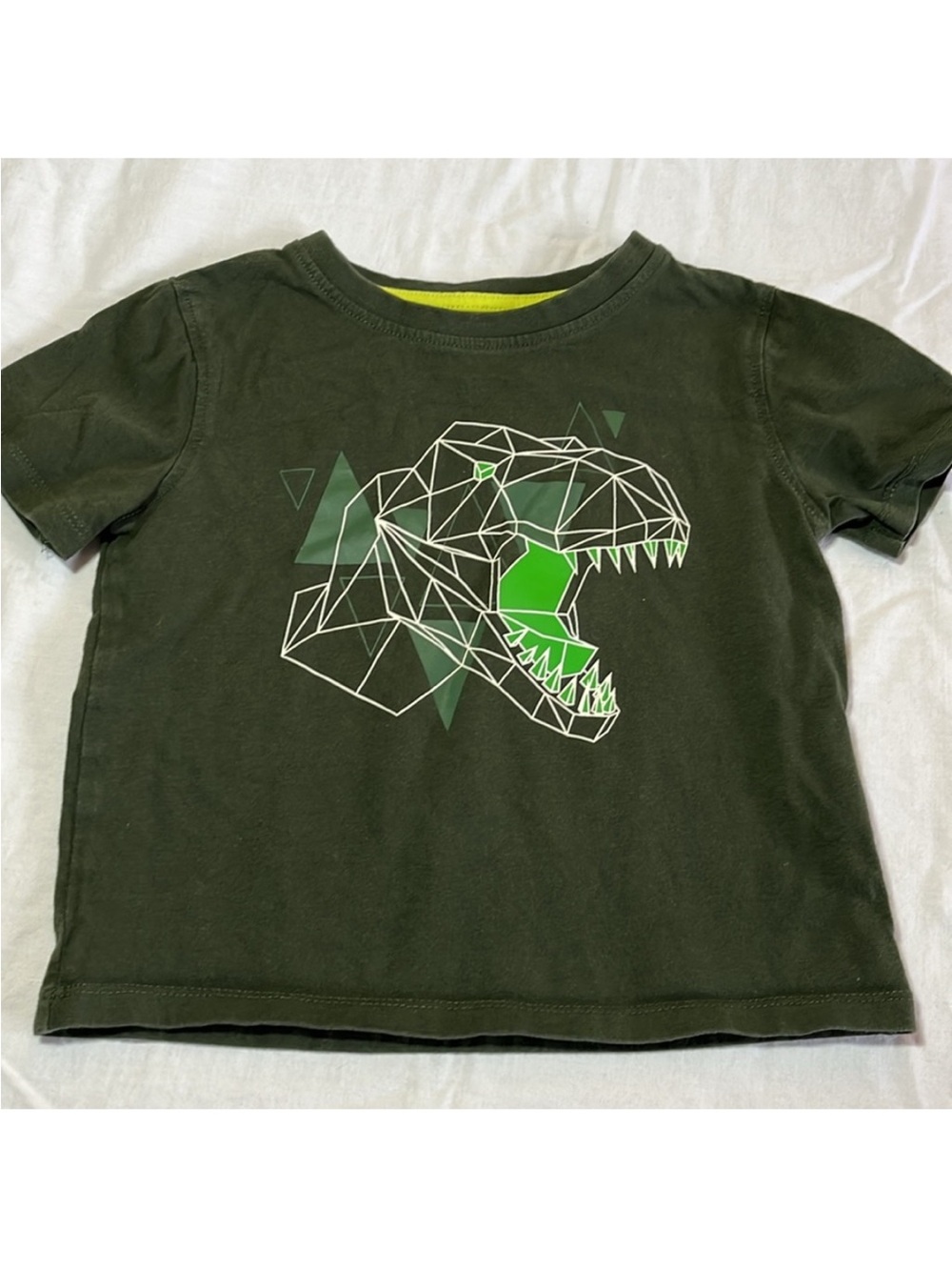 2/3T Kids Geometric Dino Tee - Green